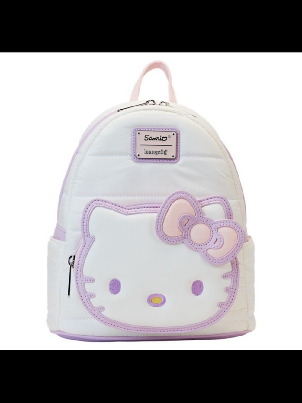 Loungefly Hello Kitty White & Lilac puffy quilted  Backpack NWT